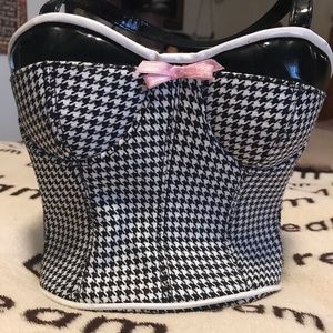 Houndstooth bosom small purse